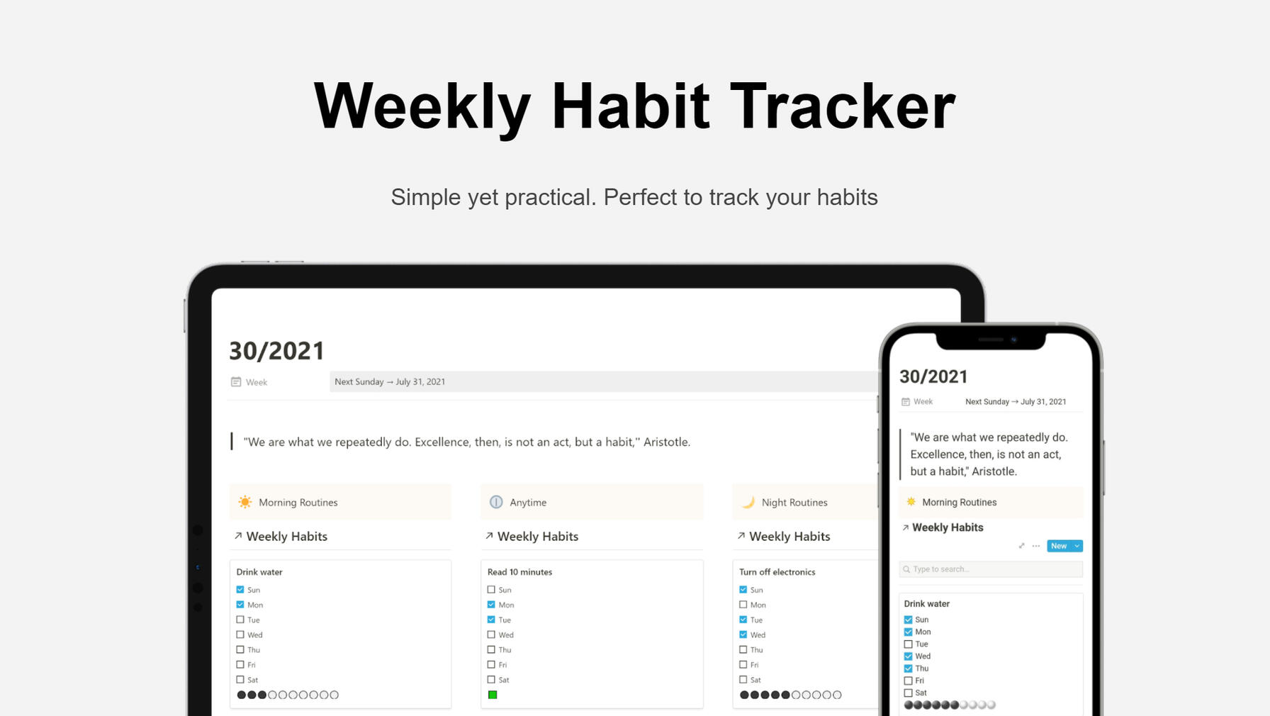 Weekly Habit Tracker